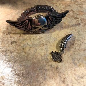 Harley-Davidson pin and charm